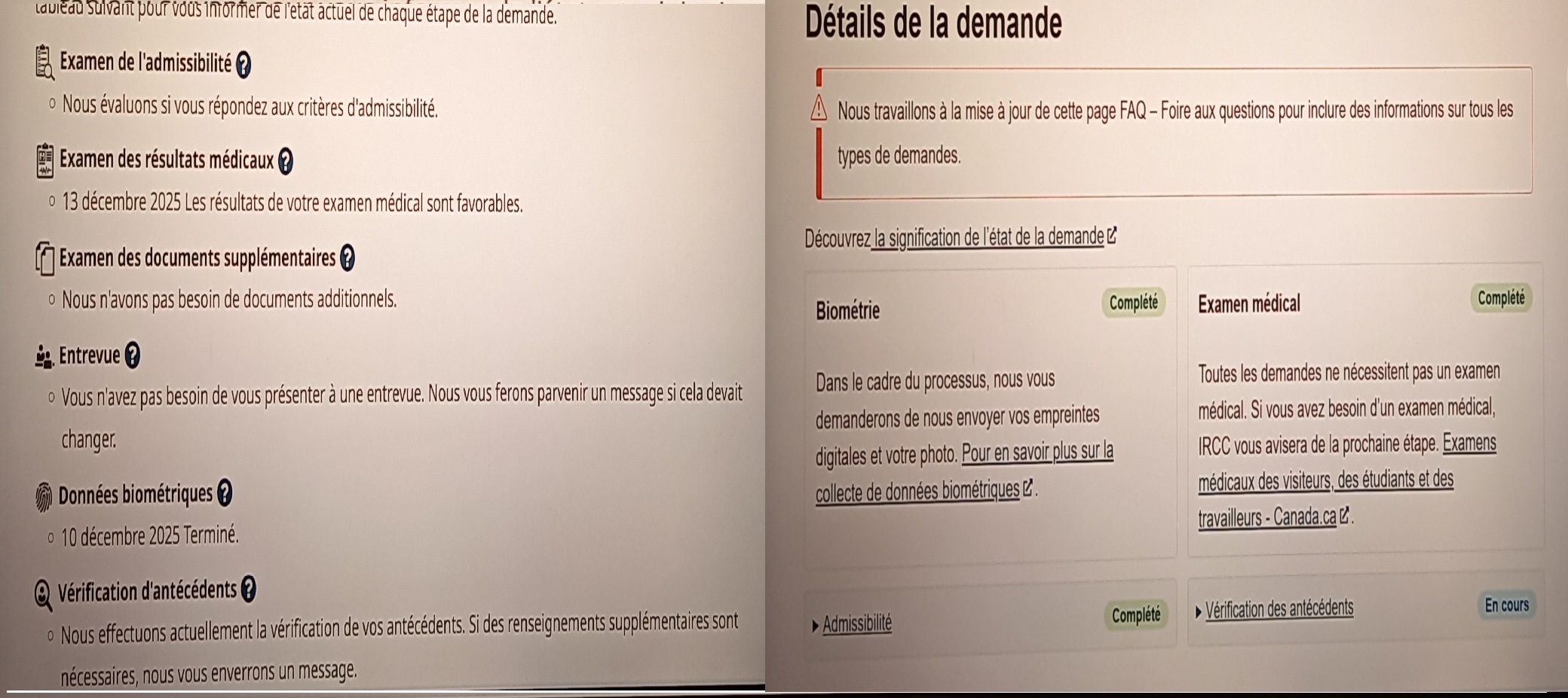 Admissibilité