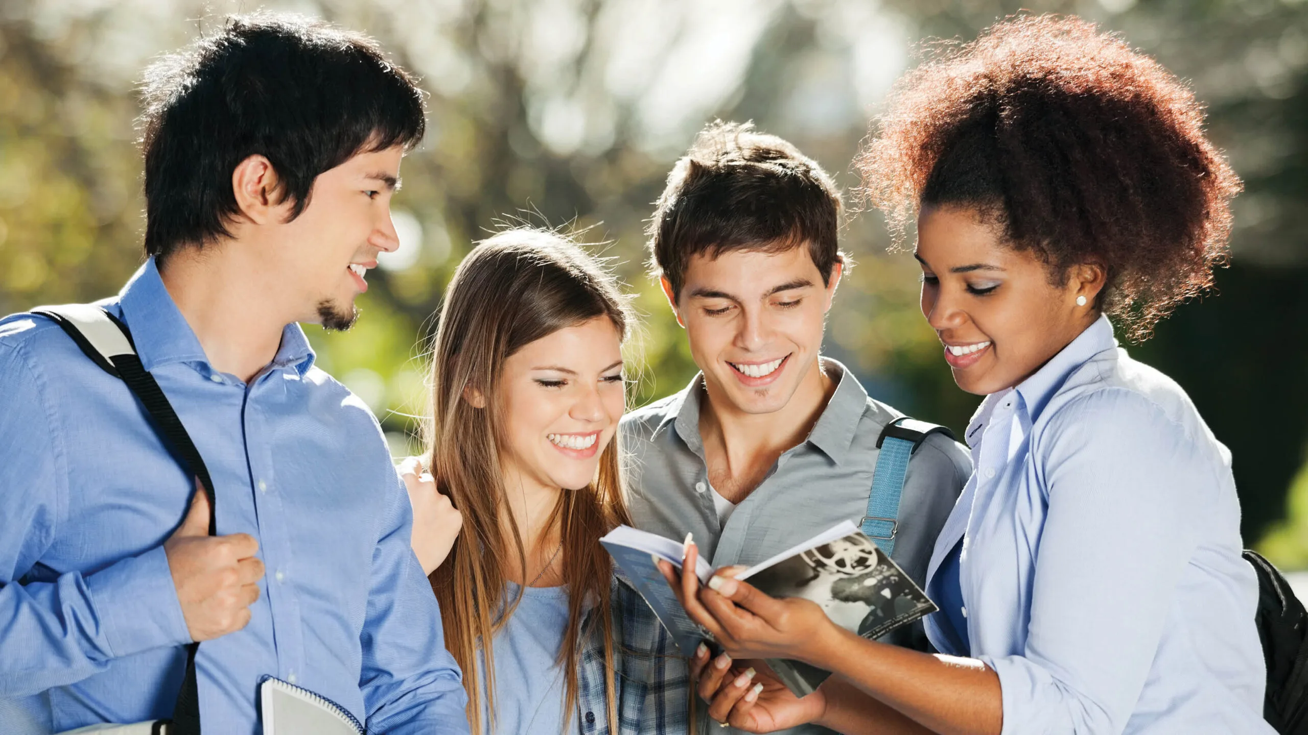 Students talking to each other